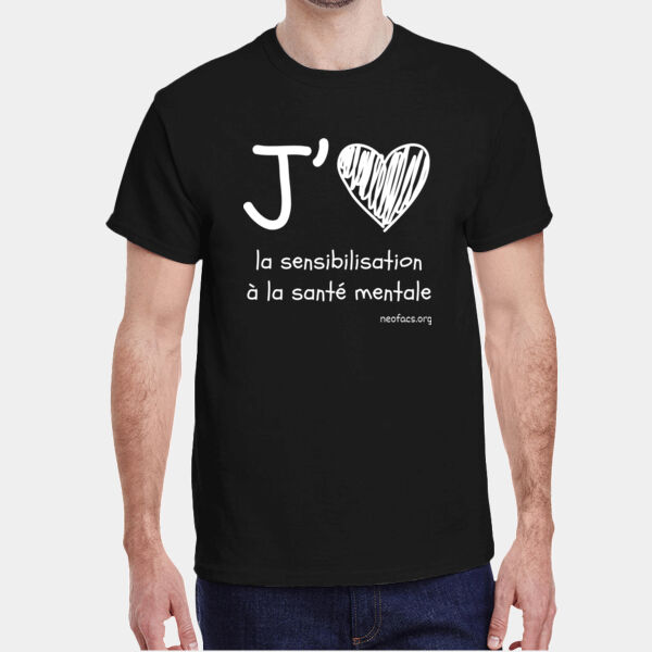 J’aime Sensibilisation a la Sante Mentale T-Shirt (White)  Thumbnail