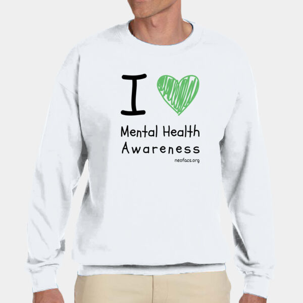 I Love Mental Heath Awareness Crewneck Thumbnail